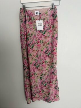 Princess Polly NWT Pink Floral Maxi Skirt
